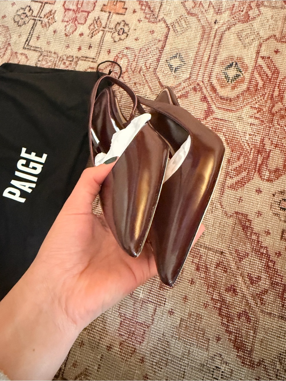PAIGE Aven Slingback Pump in Bordeaux size 7 - Picture 6 of 9